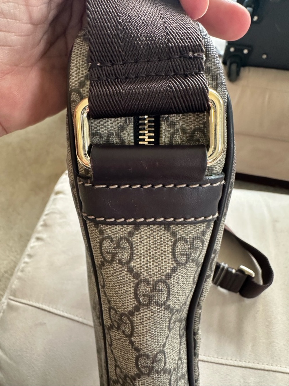 Gucci GG Supreme Coated Canvas Messenger Bag / Crossbody – Authentic – EUC - Picture 10 of 16